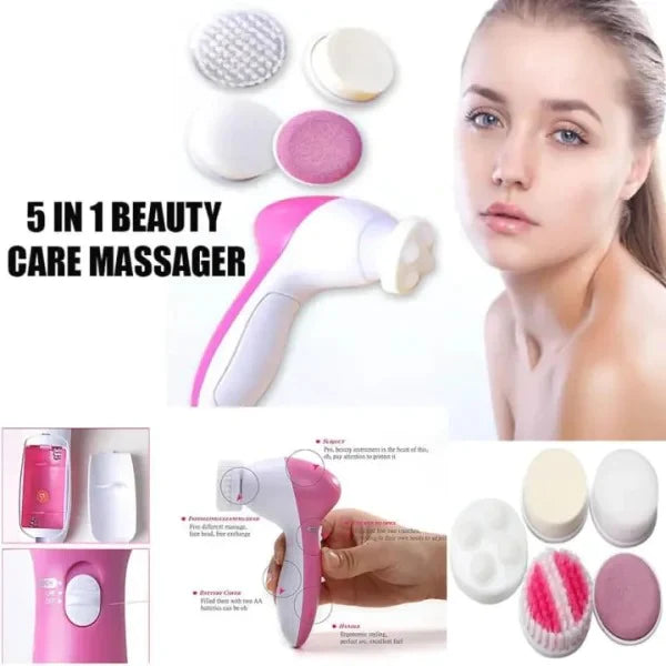 5 In 1 Electric Facial Cleaner Face | Skin Care Brush Massager